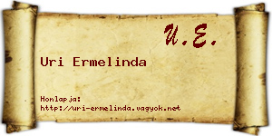 Uri Ermelinda névjegykártya